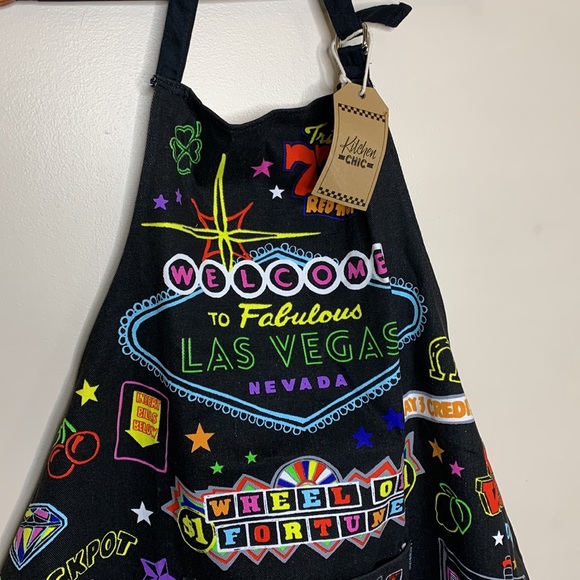 Kitchen Chic | Welcome To Fabulous Las Vegas Canvas Pocket Apron | Unisex NWT - Picture 2 of 8